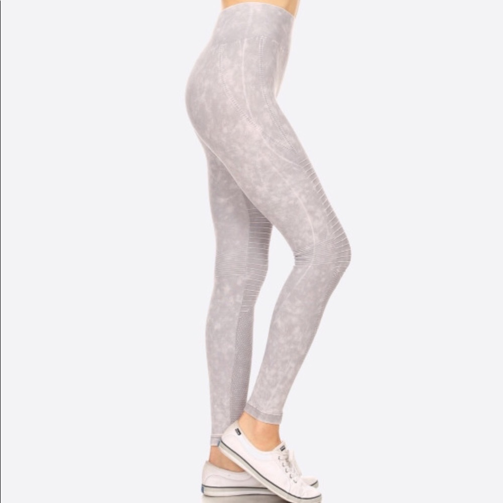 Gray Moto Leggings